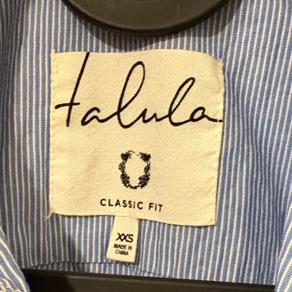 Talula Blue Button-Up Striped Shirt - Picture 2 of 5